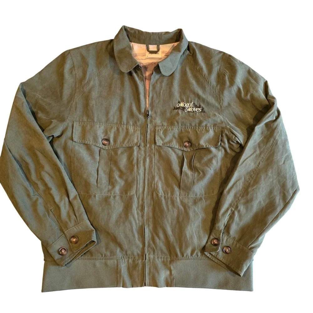 Ludwig Mogul Moves Olive Green Greetings Full Zip Jacket Mt Washington Medium